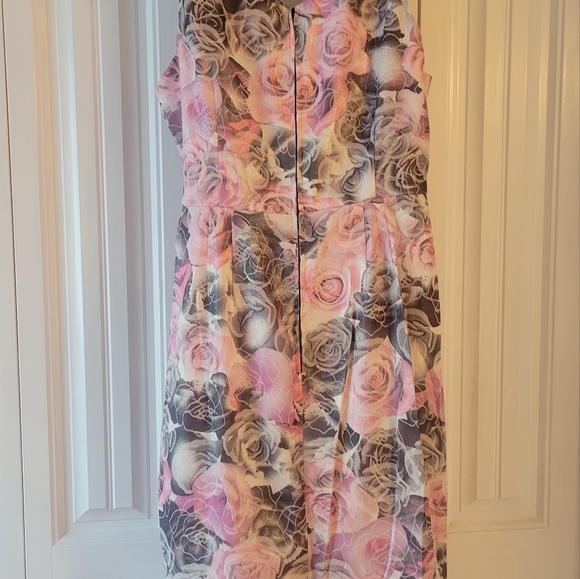 Midi Bettie Page floral spring dress xxl - Picture 3 of 7